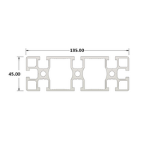 10-45135-0-24IN MODULAR SOLUTIONS EXTRUDED PROFILE<br>45MM X 135MM, CUT TO THE LENGTH OF 24 INCH